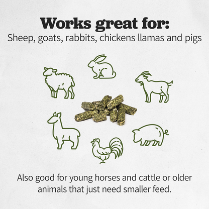 Great for sheep, goats, rabbits, chickens and pigs